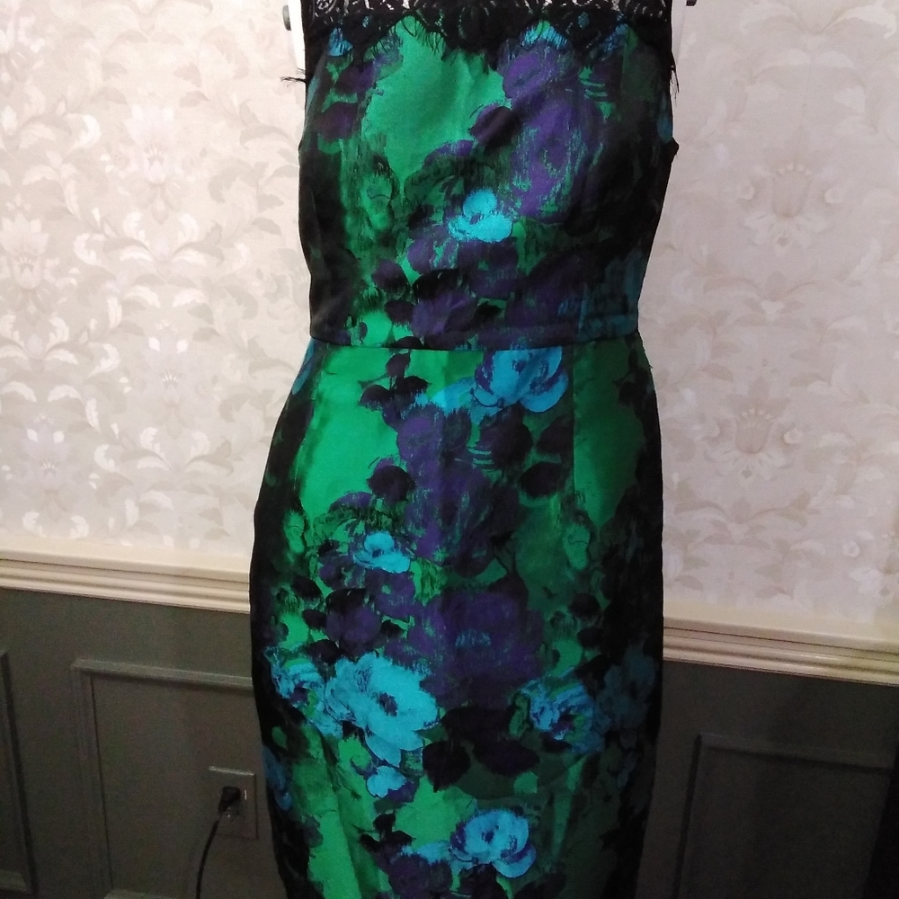 Anthopologie NWT Leifsdottir Blue/Green/Black Dress